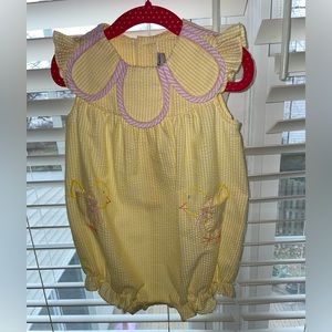 24 month like new embroidered seersucker springtime romper